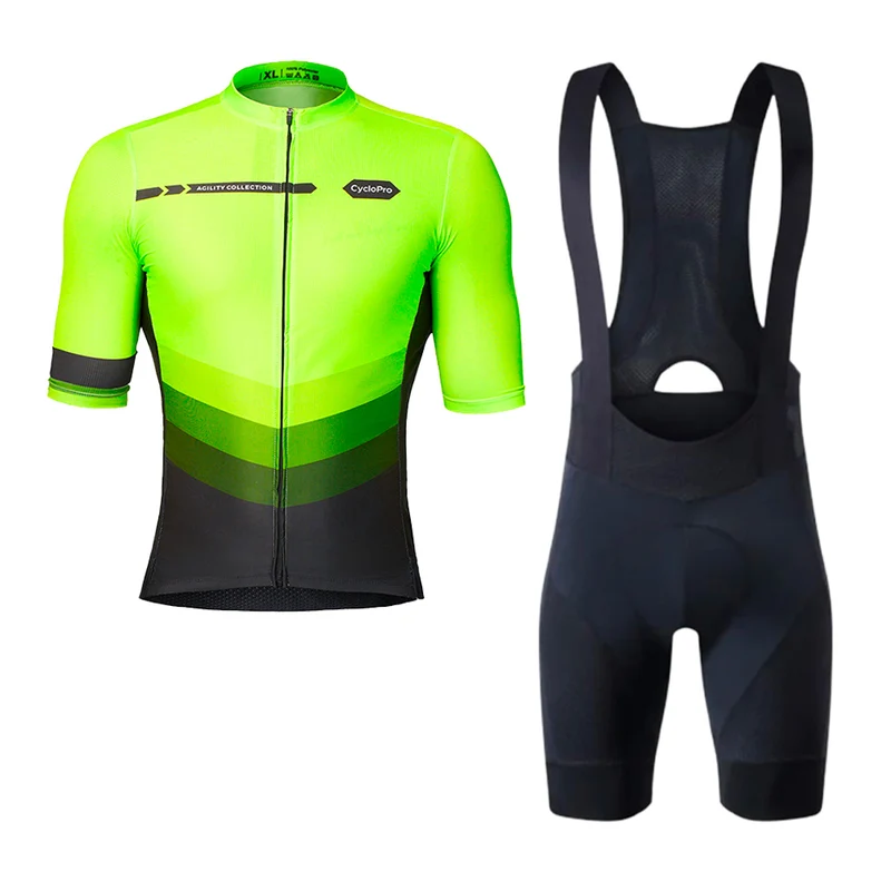 Tenue de cycliste verte route et VTT - Agility