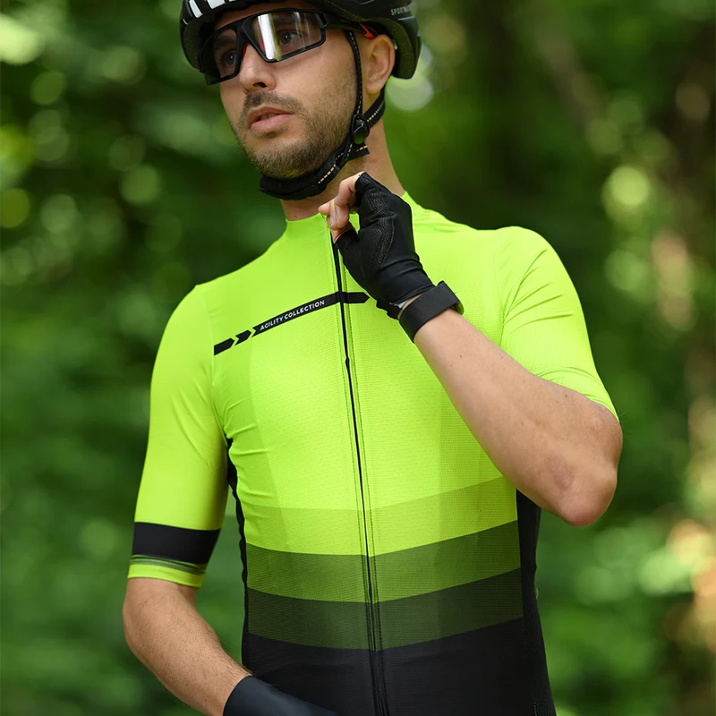 Tenue de cycliste verte route et VTT - Agility