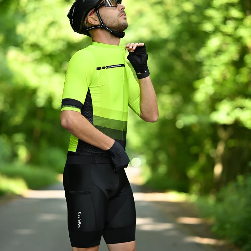 Tenue de cycliste verte route et VTT - Agility