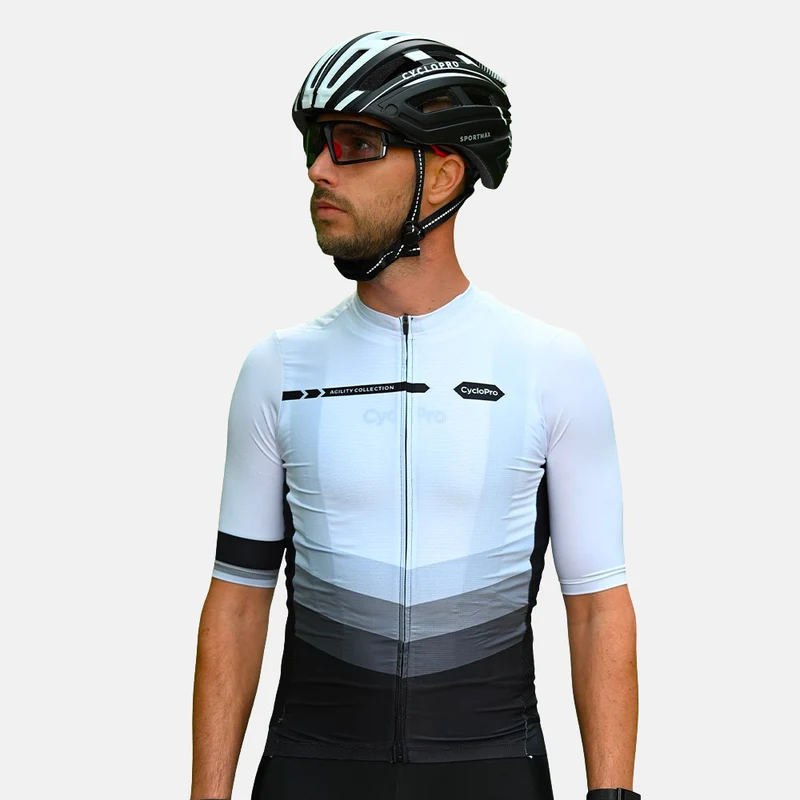 MAILLOT DE CYCLISME BLANC - AGILITY