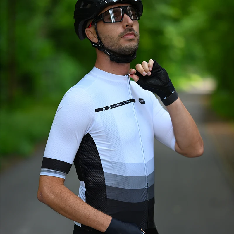 MAILLOT DE CYCLISME BLANC - AGILITY
