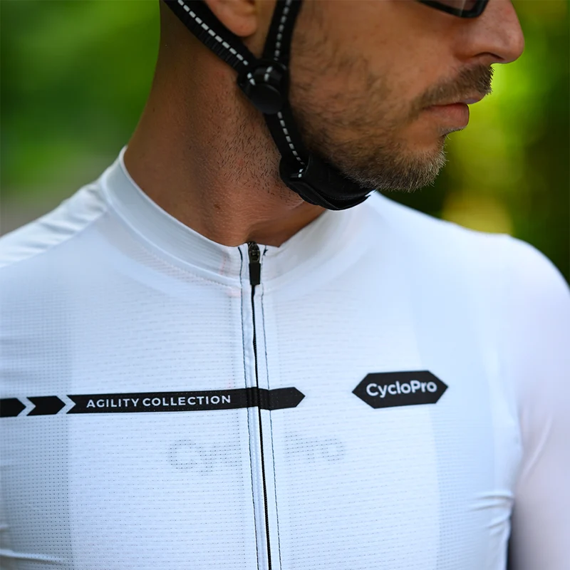 MAILLOT DE CYCLISME BLANC - AGILITY
