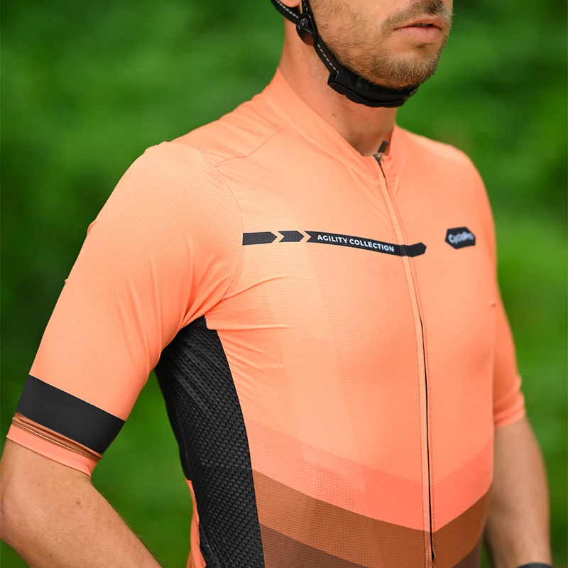 MAILLOT DE CYCLISME ORANGE - AGILITY