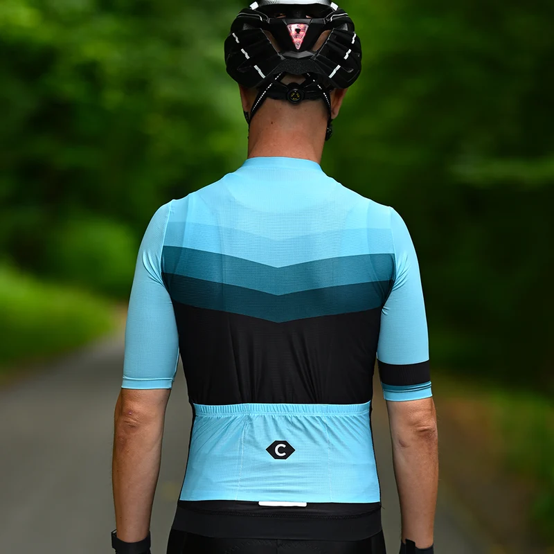 MAILLOT DE CYCLISME BLEU CIEL - AGILITY