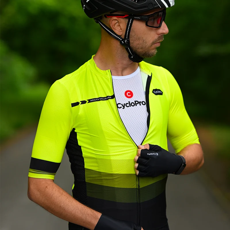 MAILLOT DE CYCLISME JAUNE - AGILITY