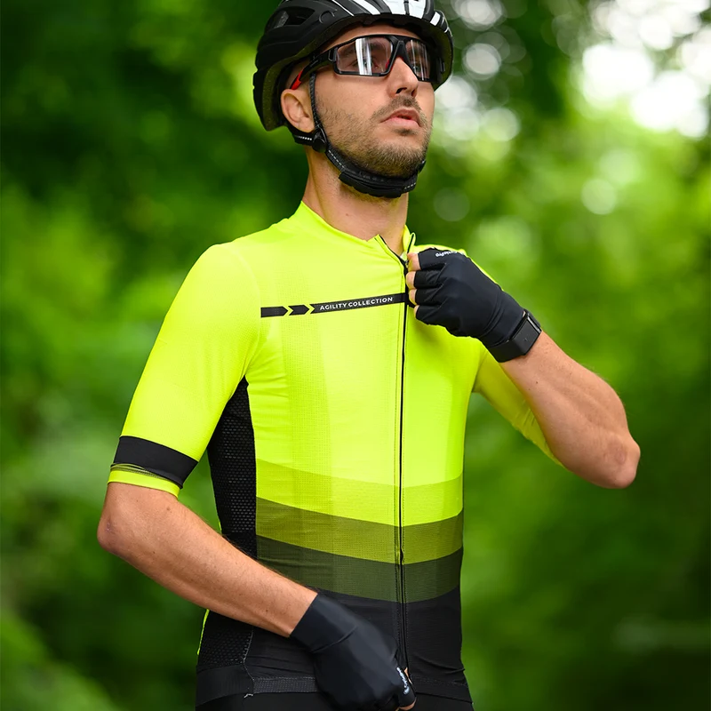 MAILLOT DE CYCLISME JAUNE - AGILITY