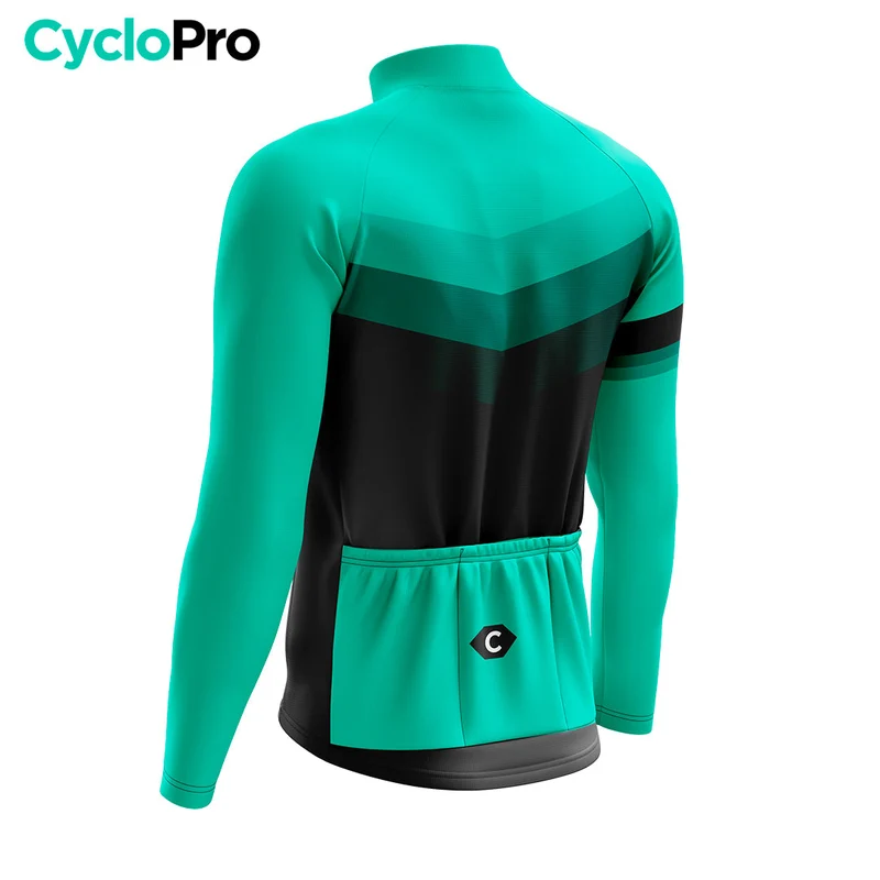 Maillot cycliste hiver Turquoise - Agility
