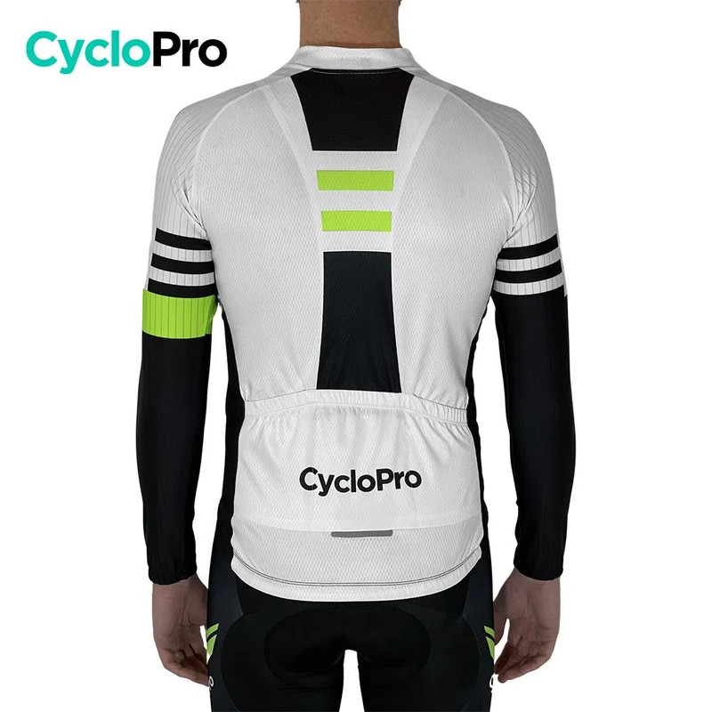 Tenue Cycliste Automne Blanche et Verte - Pro+
