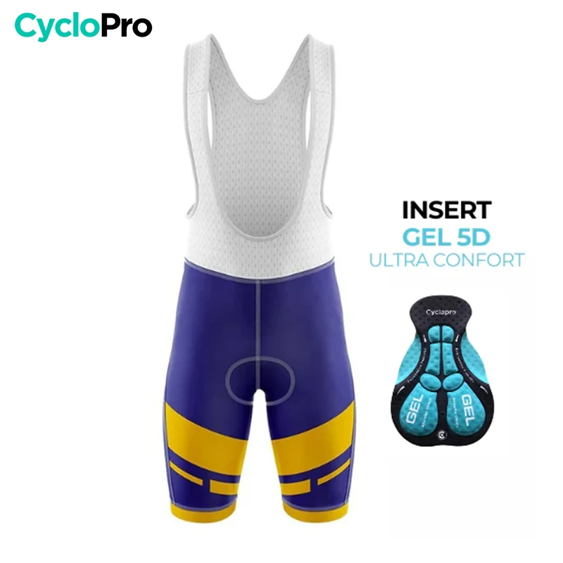 Cuissard De Cyclisme Jaune Et Violet