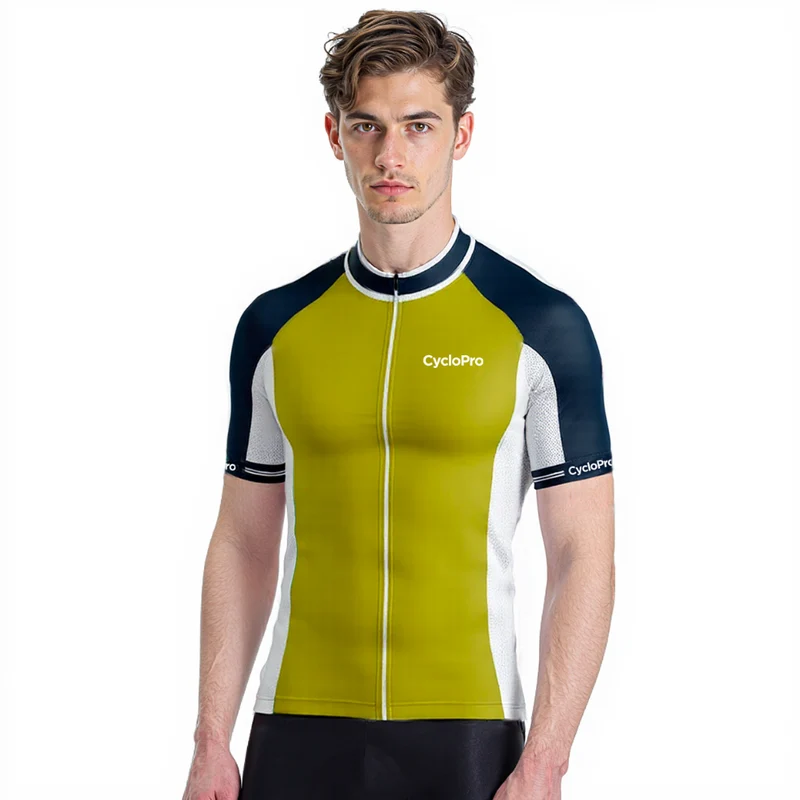 Maillot Cyclisme Route Jaune - Uni+