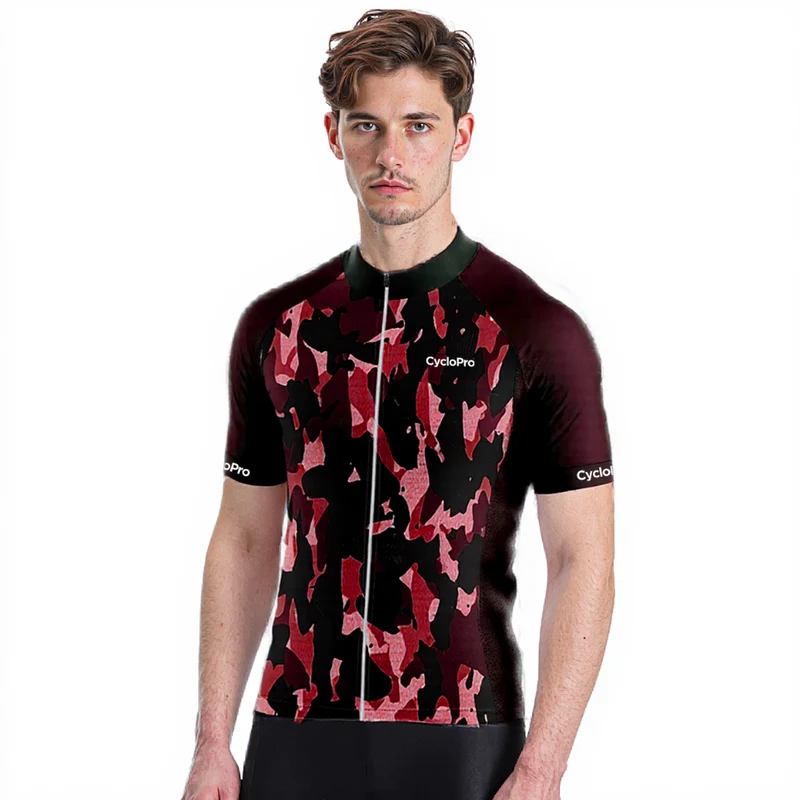 Maillot Cyclisme Route Rouge - Militaro+
