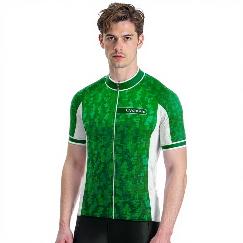 Maillot Cyclisme Route Vert - Pixel+