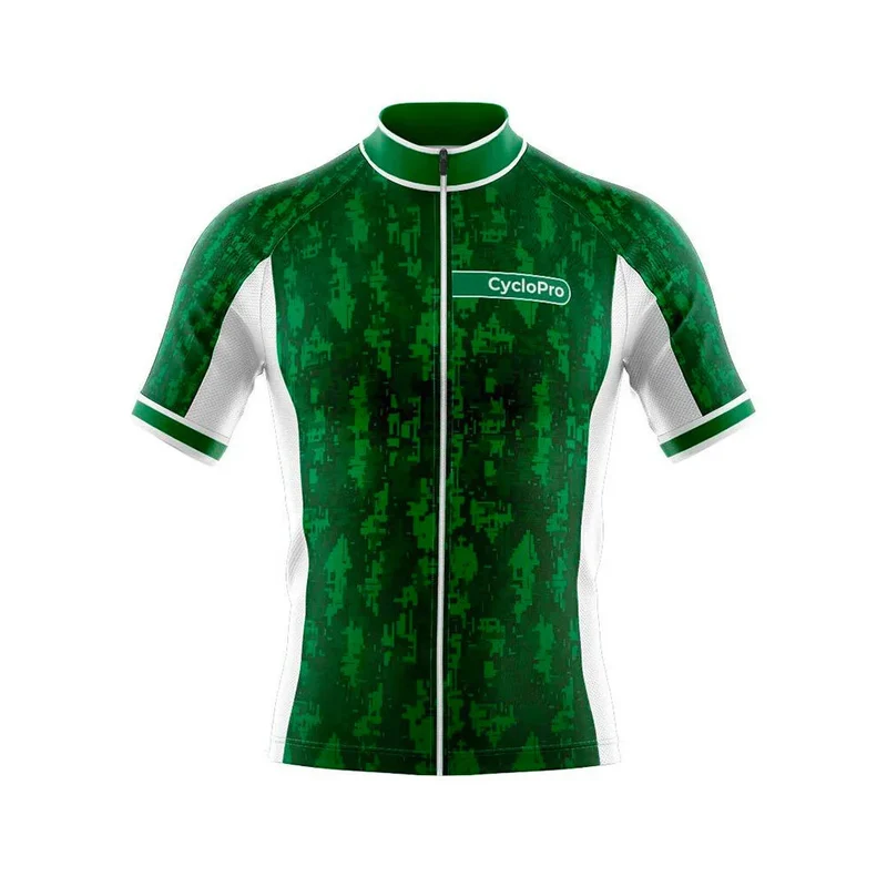 Maillot Cyclisme Route Vert - Pixel+