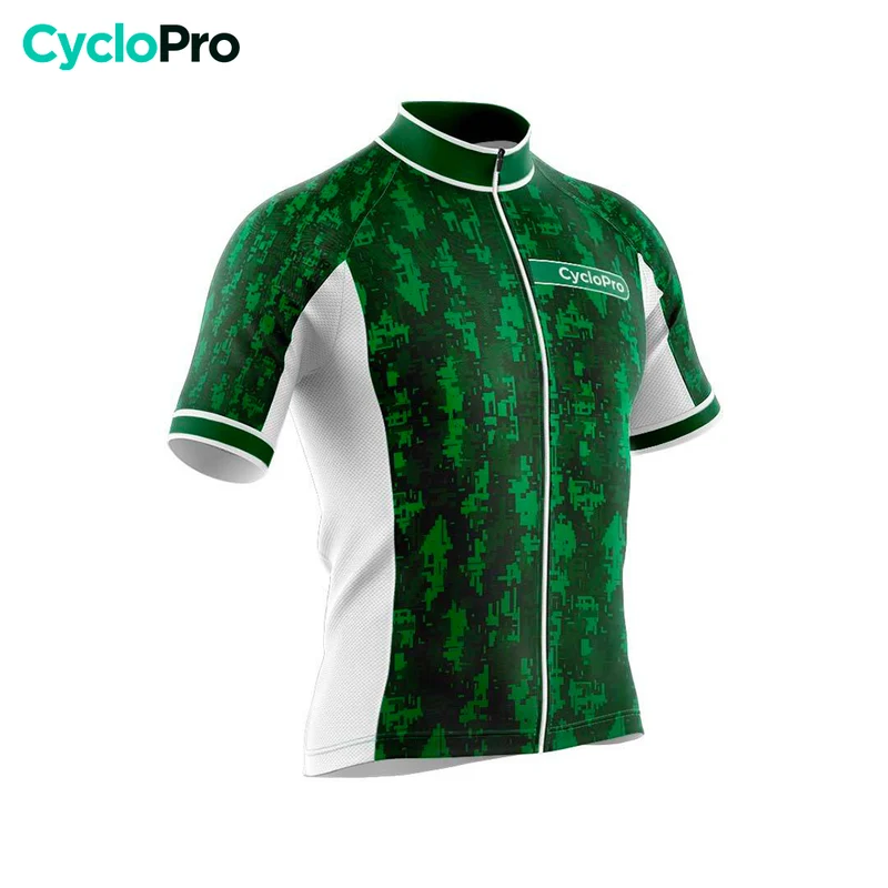 Maillot Cyclisme Route Vert - Pixel+