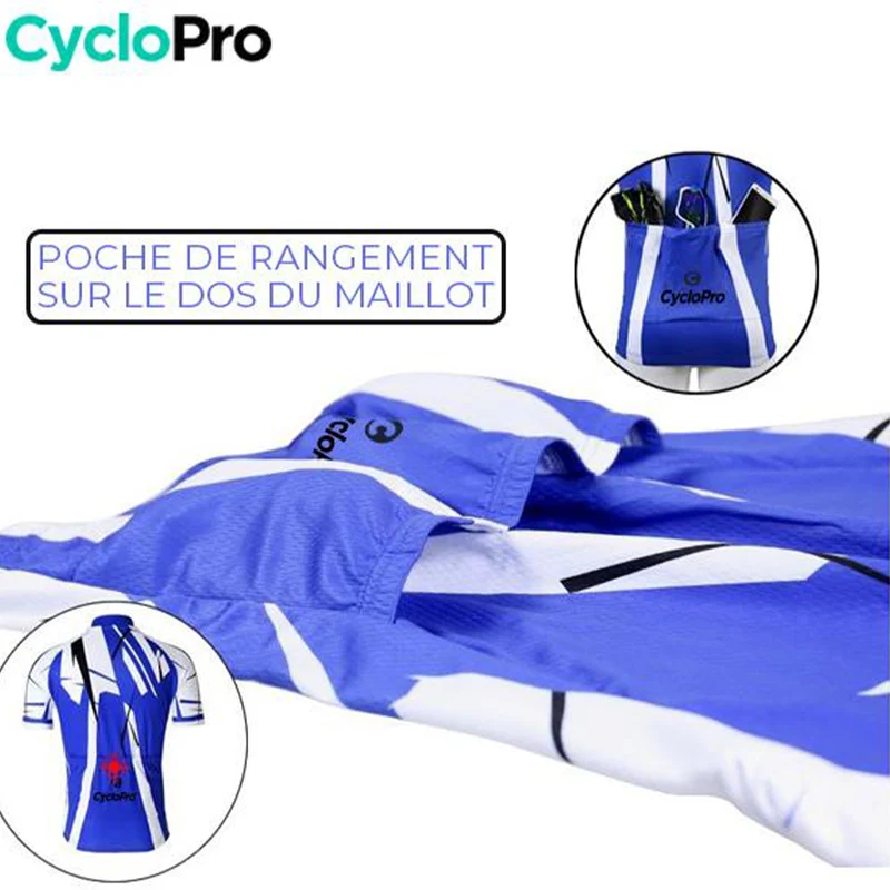 Maillot Cyclisme Route Bleu - Sensas+