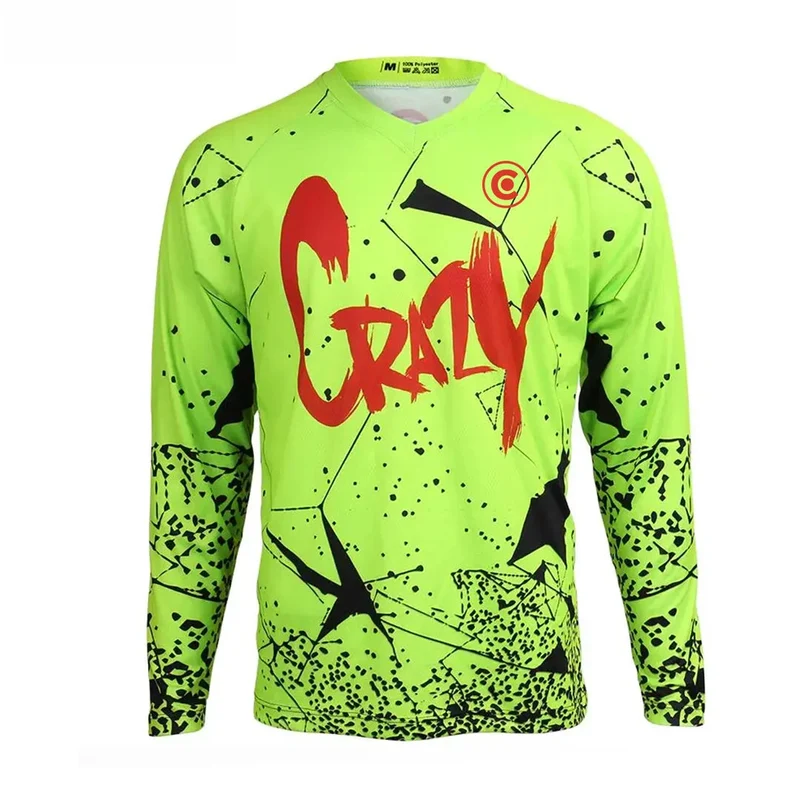 Maillot Vtt homme manche longue vert et rouge | AgilityMax