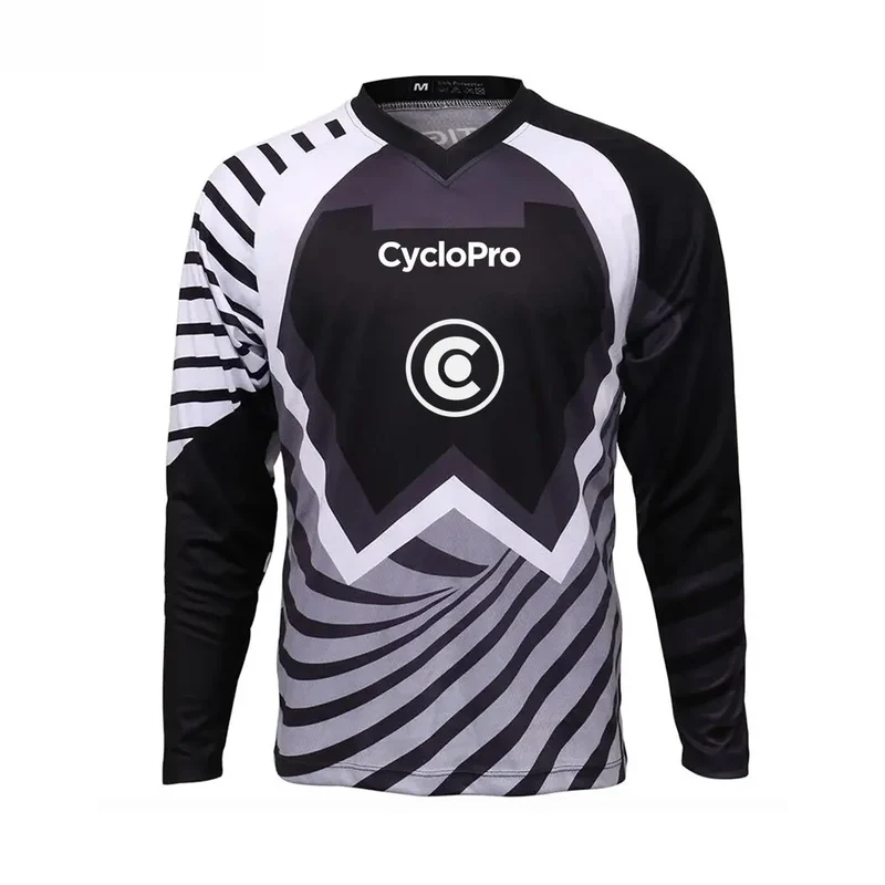 Maillot Vtt homme manche longue gris et blanc | AgilityMax