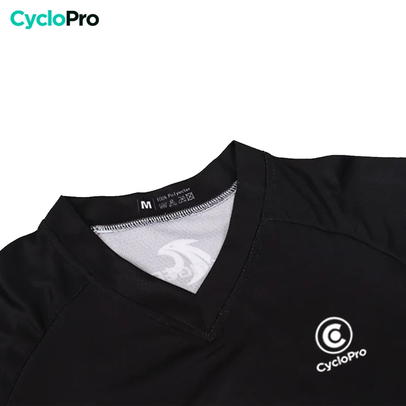 Maillot Vtt homme manche longue noir et blanc | AgilityMax