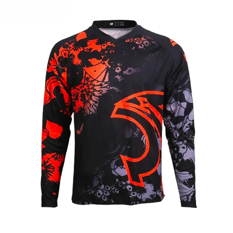 Maillot Vtt homme manche longue noir et rouge | AgilityMax