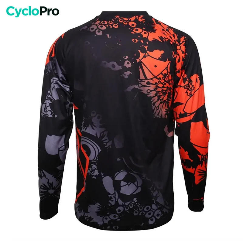 Maillot Vtt homme manche longue noir et rouge | AgilityMax