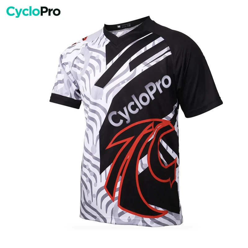 Maillot Vtt homme manche courte gris et rouge | AgilityMax