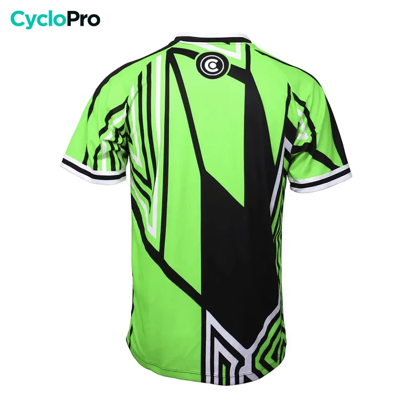 Maillot Vtt homme manche courte noir et vert fluo | AgilityMax