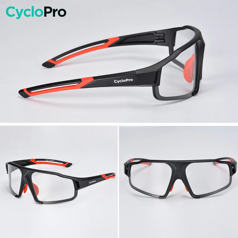 Lunettes Vélo Photochromiques rouge - Ascension+