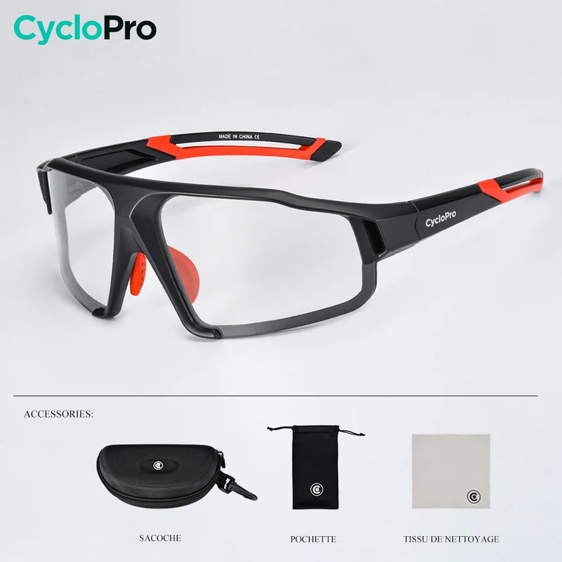 Lunettes Vélo Photochromiques rouge - Ascension+