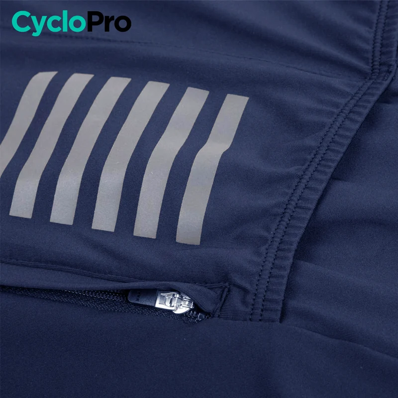 MAILLOT DE CYCLISME AUTOMNE BLEU MARINE - PRO FIT