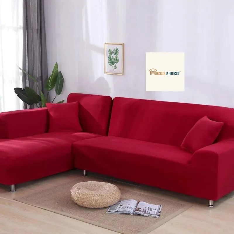 Housse de Canapé d'Angle Rouge