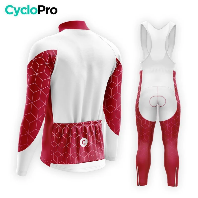 TENUE CYCLISTE AUTOMNE HOMME GRENAT - CUBIC+