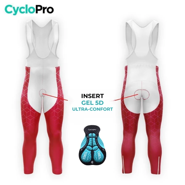 TENUE CYCLISTE AUTOMNE HOMME GRENAT - CUBIC+