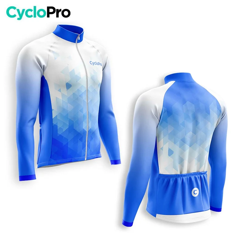 TENUE CYCLISTE AUTOMNE HOMME BLEUE - CRISTAL+