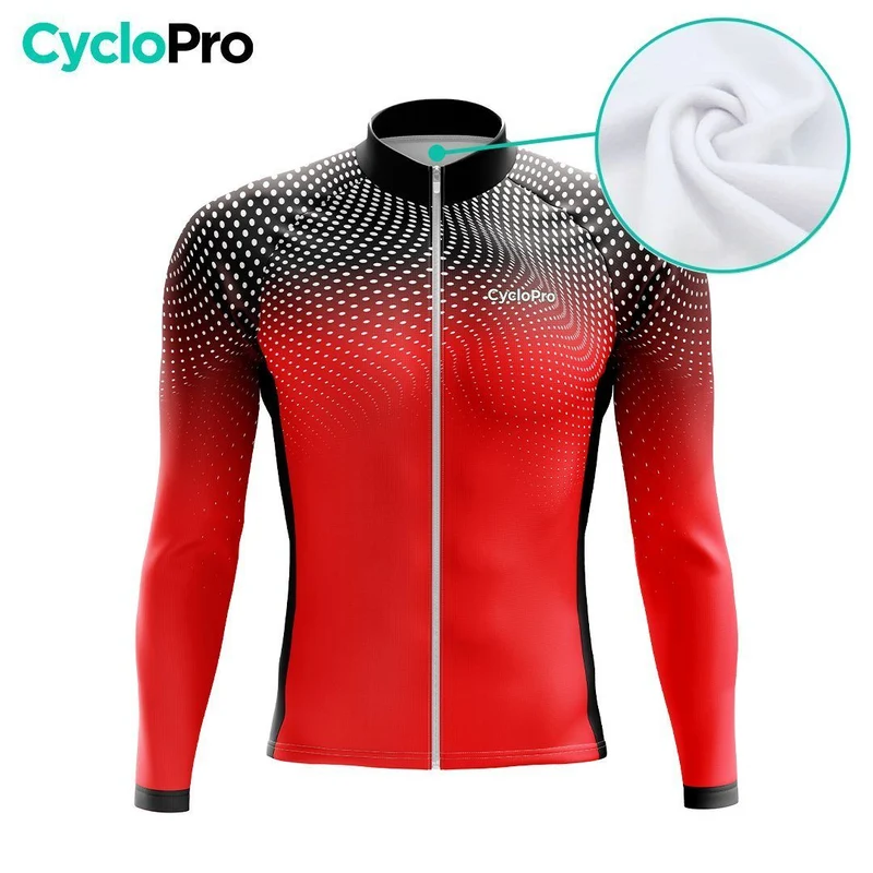 TENUE CYCLISTE AUTOMNE HOMME ROUGE - DIMENSION+