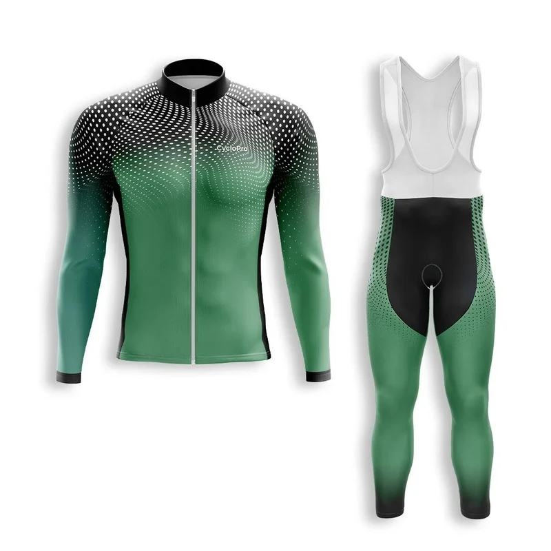 TENUE CYCLISTE AUTOMNE HOMME VERTE - DIMENSION+
