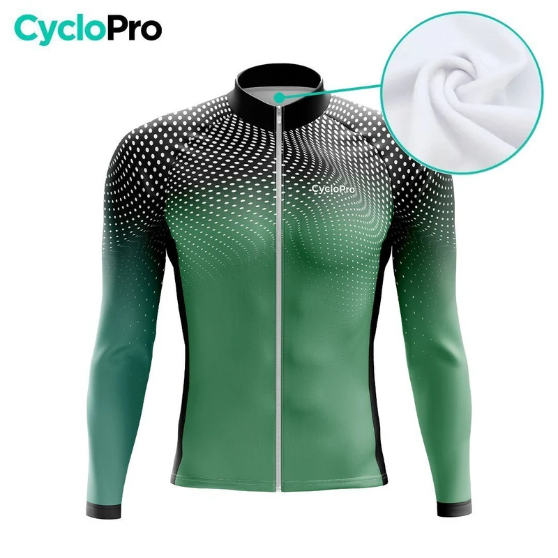 TENUE CYCLISTE AUTOMNE HOMME VERTE - DIMENSION+