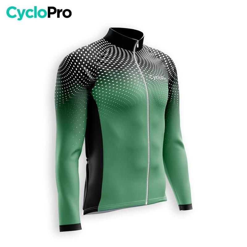 TENUE CYCLISTE AUTOMNE HOMME VERTE - DIMENSION+