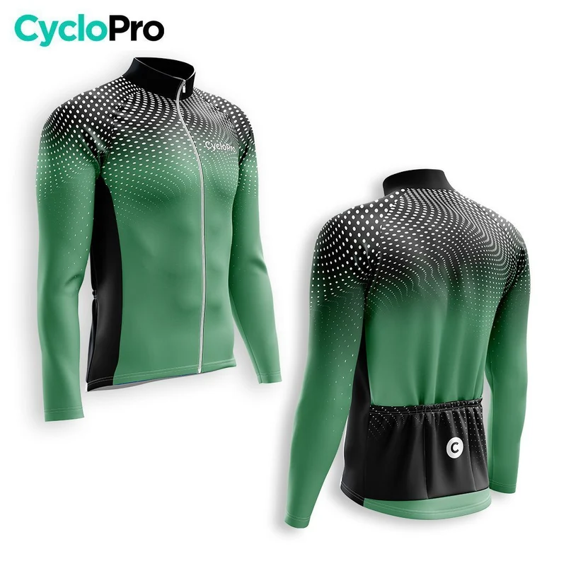TENUE CYCLISTE AUTOMNE HOMME VERTE - DIMENSION+