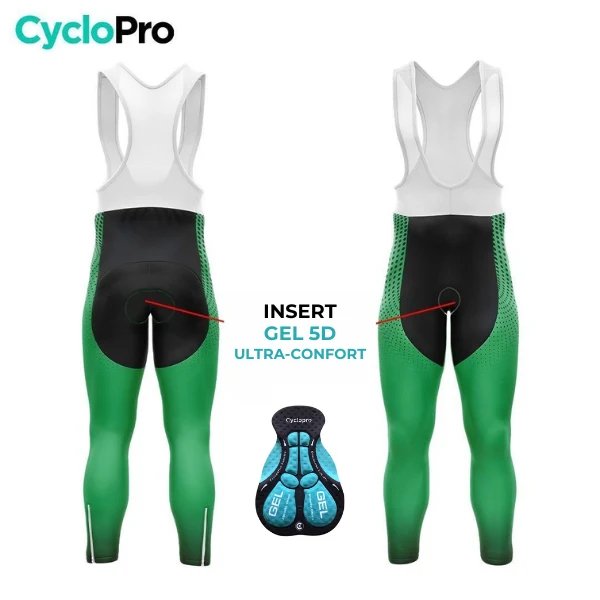 TENUE CYCLISTE HIVER HOMME VERTE - DIMENSION+