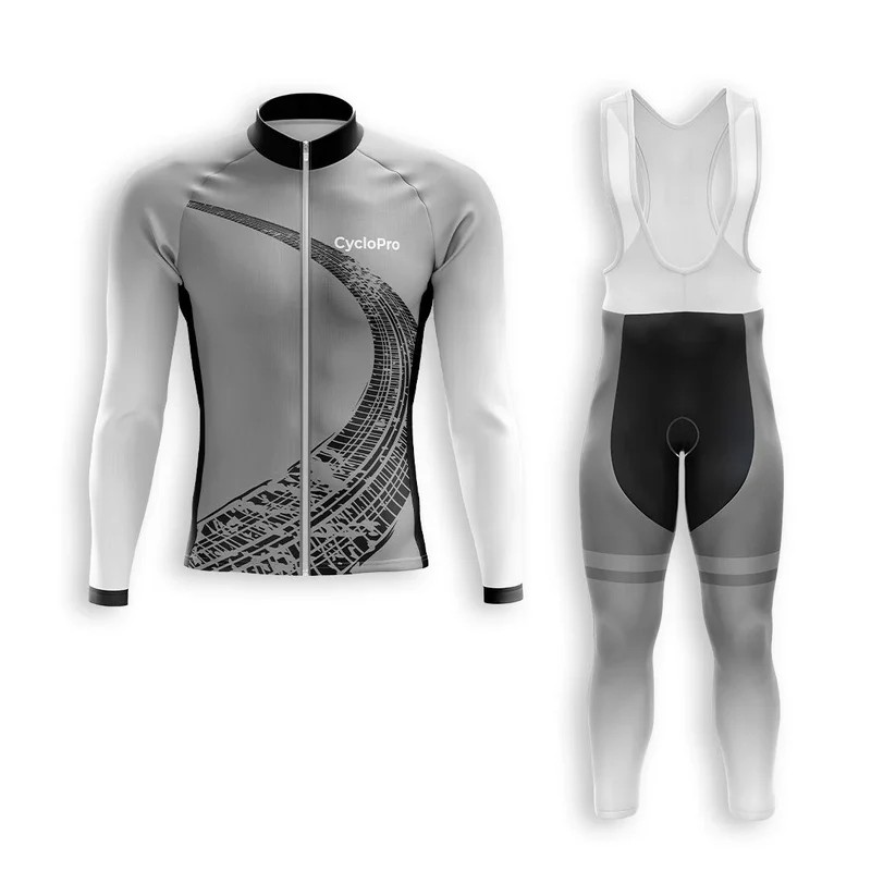 TENUE CYCLISTE AUTOMNE HOMME GRISE - TRACE+
