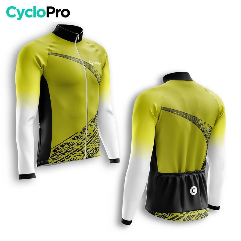 TENUE CYCLISTE AUTOMNE HOMME JAUNE - TRACE+