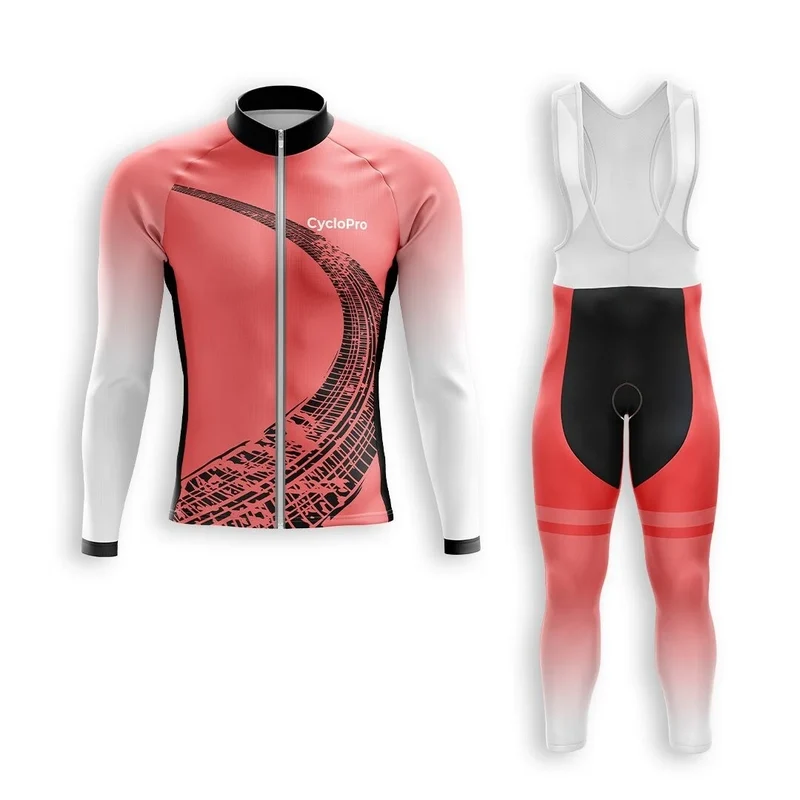 TENUE CYCLISTE AUTOMNE HOMME ROUGE - TRACE+