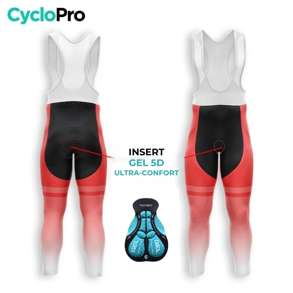 TENUE CYCLISTE AUTOMNE HOMME ROUGE - TRACE+