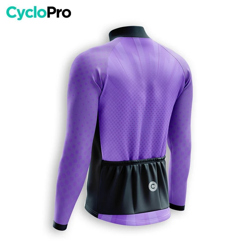 MAILLOT LONG DE CYCLISME AUTOMNE VIOLET - SPEED+