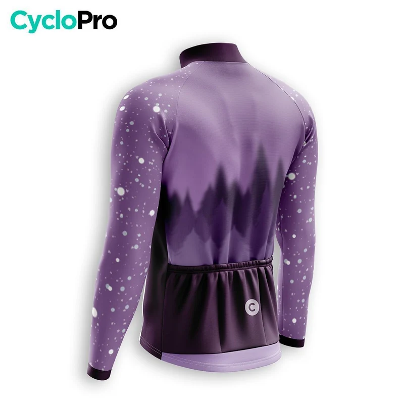 MAILLOT LONG DE CYCLISME AUTOMNE VIOLET - SNOW+