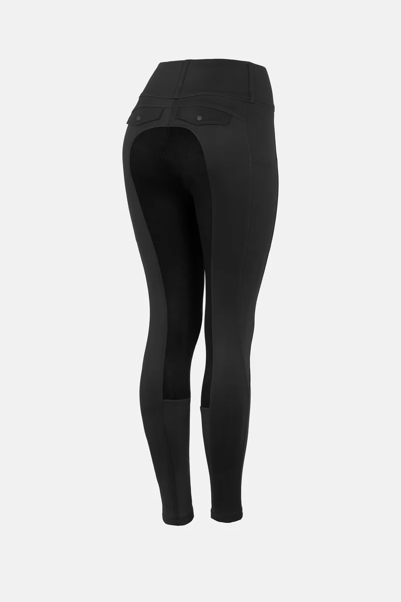 Anya pantalon d'équitation fonctionnel femme avec fond en imitation suédée Black 32