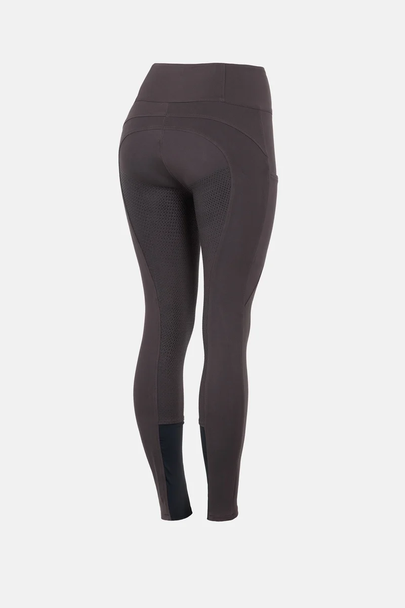 Tara 2.0 Legging d'équitation femme taille haute à grip intégral Dark Brown 38