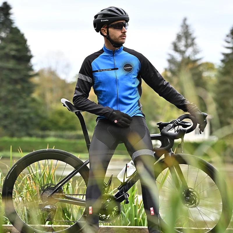 Tenue cycliste hiver Bleue - Eklïps