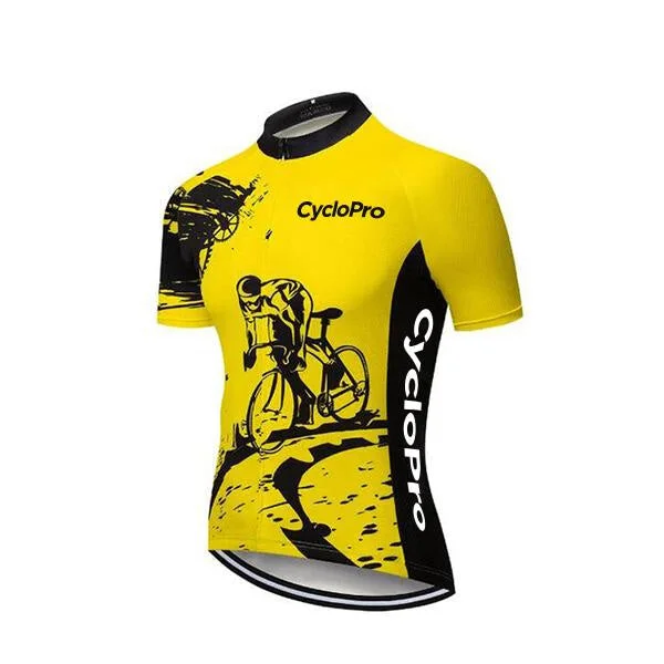 Maillot Cyclisme Route Jaune - Vintage
