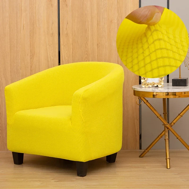 Housse de Fauteuil en Jacquard Jaune